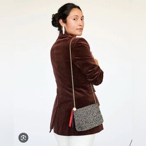 Clare V. Estelle Silver Beaded Beg